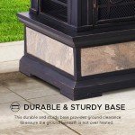 Sunjoy Heirloom Outdoor Wood Burning Fireplace
