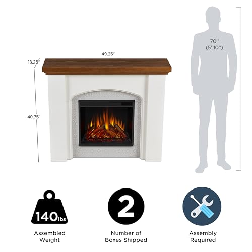 Real Flame Anika 49" Electric Fireplace with Mantel