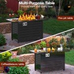 Xbeauty 43" Rectangular Propane Fire Pit Table