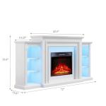 72" Electric Fireplace TV Stand with LED Lights