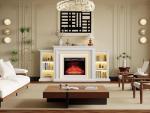 72" Electric Fireplace TV Stand with LED Lights