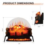 PuraFlame 24" Electric Fireplace Log Insert with Remote