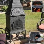 Blue Rooster Casita Grill Chiminea Outdoor Firepit