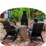 Blue Rooster Casita Grill Chiminea Outdoor Firepit
