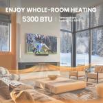 Silonn 60" Electric Fireplace with Remote & App