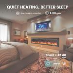 Silonn 60" Electric Fireplace with Remote & App