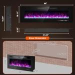 BREEZEHEAT 60" Wall-Mounted Electric Fireplace with Heater
