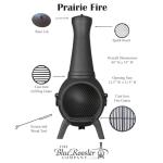 Blue Rooster Prairie Fire Outdoor Wood Burning Chiminea