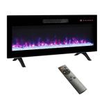 36 Inch Electric Fireplace with Multi-Color Flames