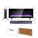 36 Inch Electric Fireplace with Multi-Color Flames