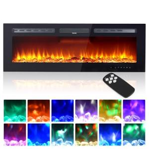 LuyFuitre 50" Wall Mounted Electric Fireplace
