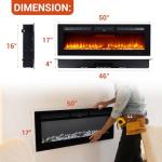LuyFuitre 50" Wall Mounted Electric Fireplace