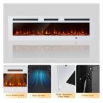 60-Inch Electric Fireplace with Remote Control