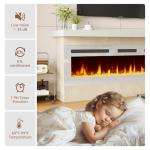 60-Inch Electric Fireplace with Remote Control