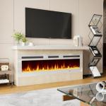 60-Inch Electric Fireplace with Remote Control