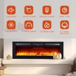 LuyFuitre 50" Wall Mounted Electric Fireplace