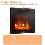 ARLIME 18” Electric Fireplace Insert with Remote