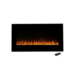 36-Inch Wall Mounted Electric Fireplace with Remote