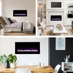 36-Inch Wall Mounted Electric Fireplace with Remote