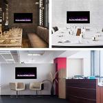 36-Inch Wall Mounted Electric Fireplace with Remote