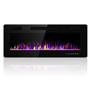 36-Inch Wall-Mounted Electric Fireplace with Remote