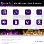 36-Inch Wall-Mounted Electric Fireplace with Remote