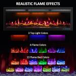 WiFi Electric Fireplace Insert with Remote Control