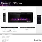 36-Inch Wall-Mounted Electric Fireplace with Remote