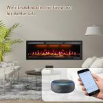WiFi Electric Fireplace Insert with Remote Control