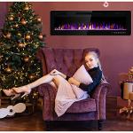 36-Inch Wall-Mounted Electric Fireplace with Remote