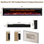 WiFi Electric Fireplace Insert with Remote Control