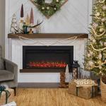Bernice 67" Electric Fireplace with Mantel - White