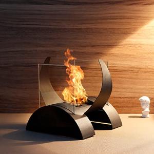 JHY DESIGN Square Outdoor Bioethanol Table Fireplace