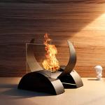 JHY DESIGN Square Outdoor Bioethanol Table Fireplace