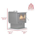 Ashley Hearth 2,000 Sq. Ft. Wood Stove - Black