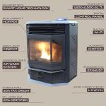 Canyon Lodge Bayfront Pellet Stove for 2500 sq ft
