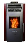 Comfortbilt Small Burgundy Pellet Stove with 47 Lbs Hopper