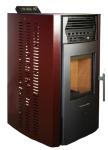 Comfortbilt Small Burgundy Pellet Stove with 47 Lbs Hopper