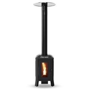 Wood Pellet Outdoor Patio Heater with Glass Window