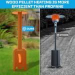 Wood Pellet Outdoor Patio Heater with Glass Window
