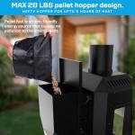 Wood Pellet Outdoor Patio Heater with Glass Window