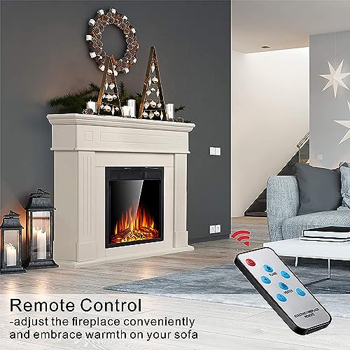 44" Electric Fireplace with Mantel and Remote Control
