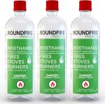 Roundfire Ethanol Fuel - 3 Pack for Fireplaces