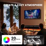 Silonn 60" Electric Fireplace with Remote & App