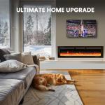 Silonn 60" Electric Fireplace with Remote & App