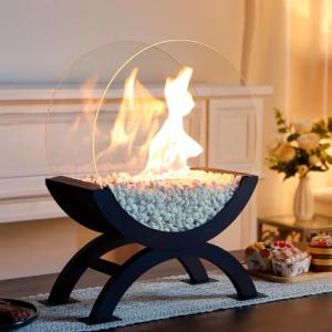JHY Design 19" Portable Round Ethanol Fireplace