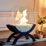 JHY Design 19" Portable Round Ethanol Fireplace