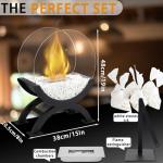 JHY Design 19" Portable Round Ethanol Fireplace