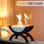 JHY Design 19" Portable Round Ethanol Fireplace