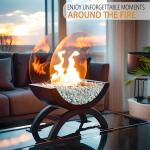JHY Design 19" Portable Round Ethanol Fireplace
